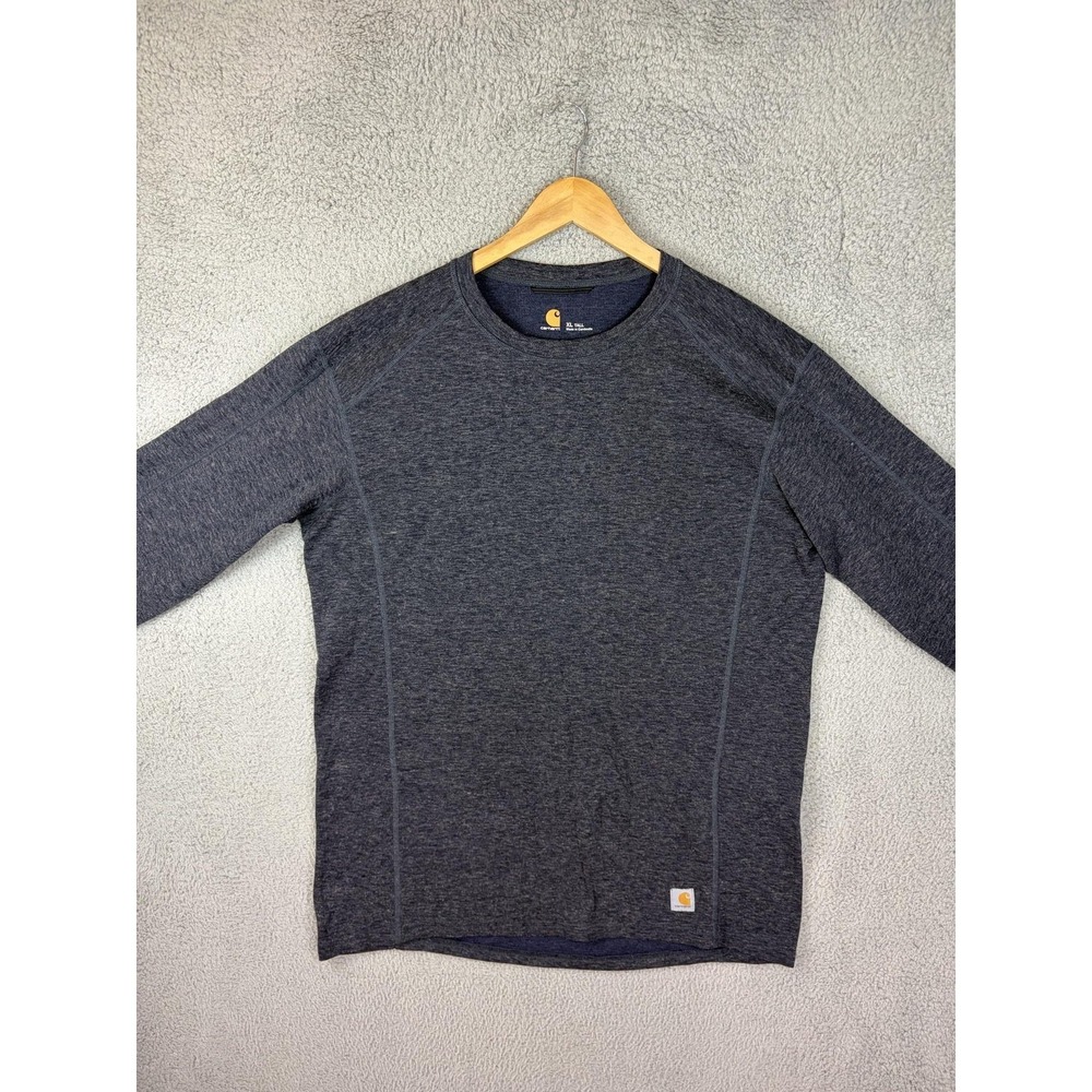 Carhartt Force Shirt Mens XLT Blue Heather Long Sleeve Thermal Workwear Mens - Picture 2 of 10